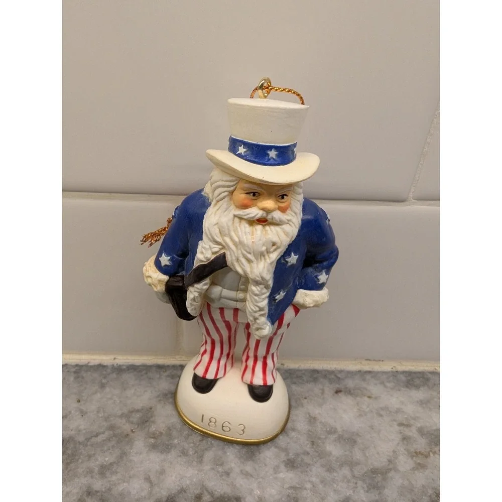 Santa Thru the Ages 1863 Uncle Sam Santa‎ Ornament First Edition 1995